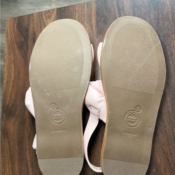 Kids Girls Blush Pink Knotted Sandals Size 3 - Picture 5 of 7
